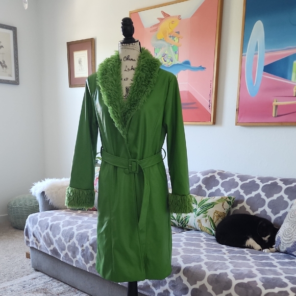 Stoosh Faux Leather Coat - Picture 1 of 7